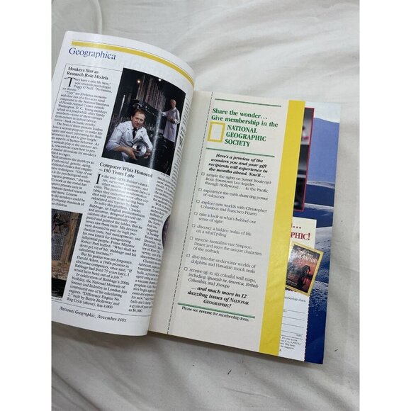Vintage Nat Geo Lot Jul–Dec 1991 w/ Slipcover | History, Science - Picture 11 of 16